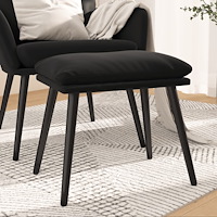 vidaXL Fotpall svart 45x29,5x35 cm sammet