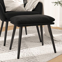vidaXL Fotpall svart 45x29,5x35 cm sammet