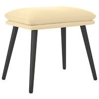 vidaXL Fotpall gräddvit 45x29,5x35 cm sammet
