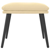 vidaXL Fotpall gräddvit 45x29,5x35 cm sammet