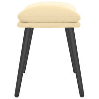 vidaXL Fotpall gräddvit 45x29,5x35 cm sammet