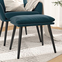 vidaXL Fotpall blå 45x29,5x35 cm sammet