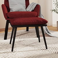vidaXL Fotpall vinröd 45x29,5x35 cm tyg och konstläder