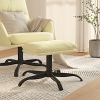 vidaXL Fotpall gräddvit 60x60x36 cm konstläder