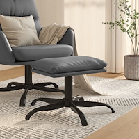 vidaXL Fotpall antracitgrå 60x60x36 cm konstläder