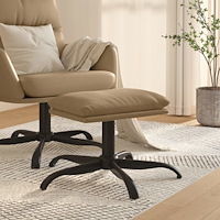vidaXL Fotpall cappuccino 60x60x36 cm konstläder