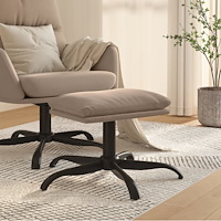 vidaXL Fotpall ljusgrå 60x60x36 cm mikrofibertyg