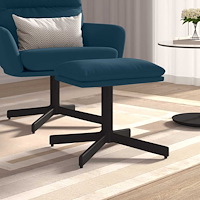 vidaXL Fotpall blå 60x60x36 cm sammet