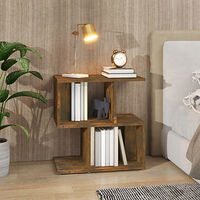 vidaXL Sängbord rökfärgad ek 50x30x51,5 cm konstruerat trä