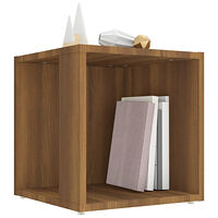 vidaXL Sidobord brun ek 33x33x34,5 cm konstruerat trä