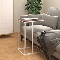vidaXL Sidobord vit 40x30x59 cm konstruerat trä