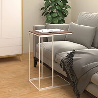 vidaXL Sidobord vit 40x30x59 cm konstruerat trä