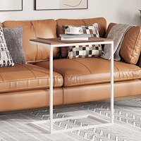 vidaXL Sidobord vit 55x35x66 cm konstruerat trä