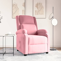 vidaXL Reclinerfåtölj rosa sammet