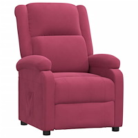 vidaXL Reclinerfåtölj vinröd sammet