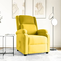 vidaXL Reclinerfåtölj gul sammet