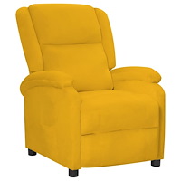 vidaXL Reclinerfåtölj gul sammet