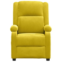 vidaXL Reclinerfåtölj gul sammet