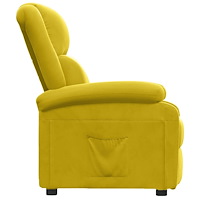 vidaXL Reclinerfåtölj gul sammet