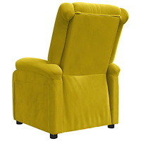 vidaXL Reclinerfåtölj gul sammet