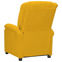 vidaXL Reclinerfåtölj gul sammet