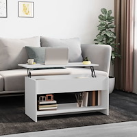 vidaXL Soffbord vit 102x50x52,5 cm konstruerat trä
