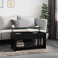 vidaXL Soffbord svart 102x50x52,5 cm konstruerat trä