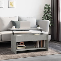 vidaXL Soffbord betonggrå 102x50x52,5 cm konstruerat trä