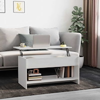vidaXL Soffbord vit högglans 102x50x52,5 cm konstruerat trä