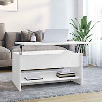 vidaXL Soffbord vit 80x50x40 cm konstruerat trä