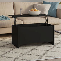 vidaXL Soffbord svart 102x55,5x52,5 cm konstruerat trä