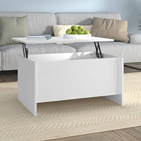 vidaXL Soffbord vit 80x55,5x41,5 cm konstruerat trä