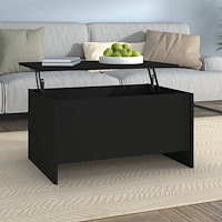 vidaXL Soffbord svart 80x55,5x41,5 cm konstruerat trä