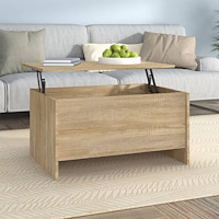 vidaXL Soffbord sonoma-ek 80x55,5x41,5 cm konstruerat trä