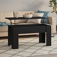 vidaXL Soffbord svart 101x49x52 cm konstruerat trä