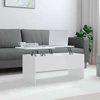 vidaXL Soffbord vit högglans 102x50,5x46,5 cm konstruerat trä