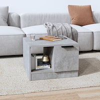 vidaXL Soffbord betonggrå 50x50x36 cm konstruerat trä