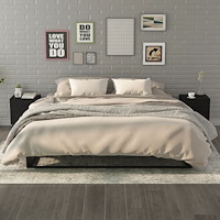 vidaXL Sängbord 2 st svart 40x35x47,5 cm