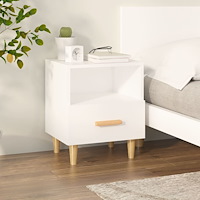 vidaXL Sängbord vit 40x35x47 cm