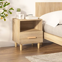 vidaXL Sängbord sonoma-ek 40x35x47 cm