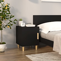 vidaXL Sängbord svart konstruerat trä