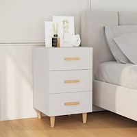 vidaXL Sängbord vit 40x40x66 cm konstruerat trä