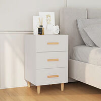vidaXL Sängbord vit 40x40x66 cm konstruerat trä
