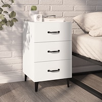 vidaXL Sängbord vit 40x40x66 cm konstruerat trä