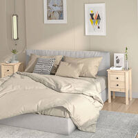 vidaXL Sängbord 2 st 40x35x61,5 cm massiv furu