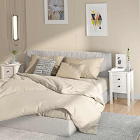 vidaXL Sängbord 2 st vit 40x35x61,5 cm massiv furu