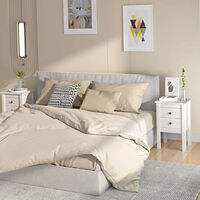vidaXL Sängbord 2 st vit 40x35x61,5 cm massiv furu