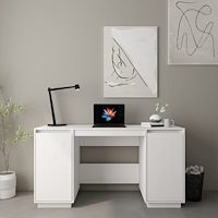 vidaXL Skrivbord vit 140x50x75 cm massiv furu