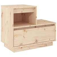 vidaXL Sängbord 60x34x51 cm massiv furu