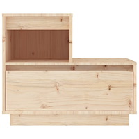 vidaXL Sängbord 60x34x51 cm massiv furu